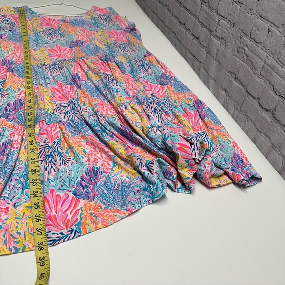 Lilly Pulitzer Sugar Pastel Floral Cotton shirt Dress size XXL - Picture 3 of 5